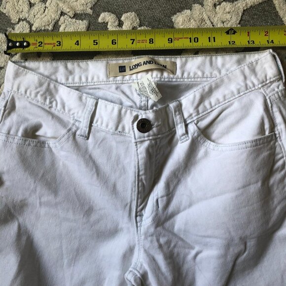 GAP LONG & LEAN STRETCH, WHITE, JEANS, SIZE 6R, BOOT CUT/FLARE - Picture 5 of 9